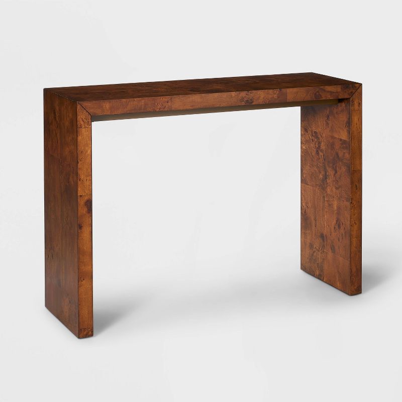 Ogden Burled Wood Console Table Dark Brown (fa) - Threshold™ Designed With Studio Mcgee: Burlwood Entryway Furniture, No Assembly Required : Target