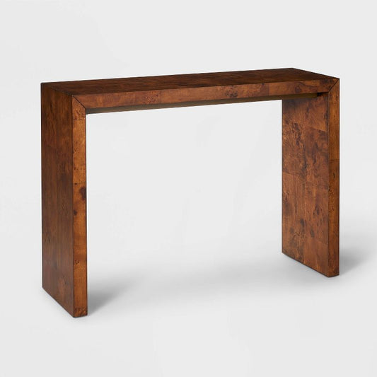 Ogden Burled Wood Console Table Dark Brown (fa) - Threshold™ Designed With Studio Mcgee: Burlwood Entryway Furniture, No Assembly Required : Target