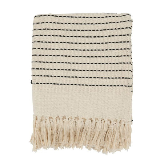 50"x60" Diamond Motif Fringe Throw Blanket - Saro Lifestyle: Cozy Cotton, Plain Weave, Machine Washable : Target