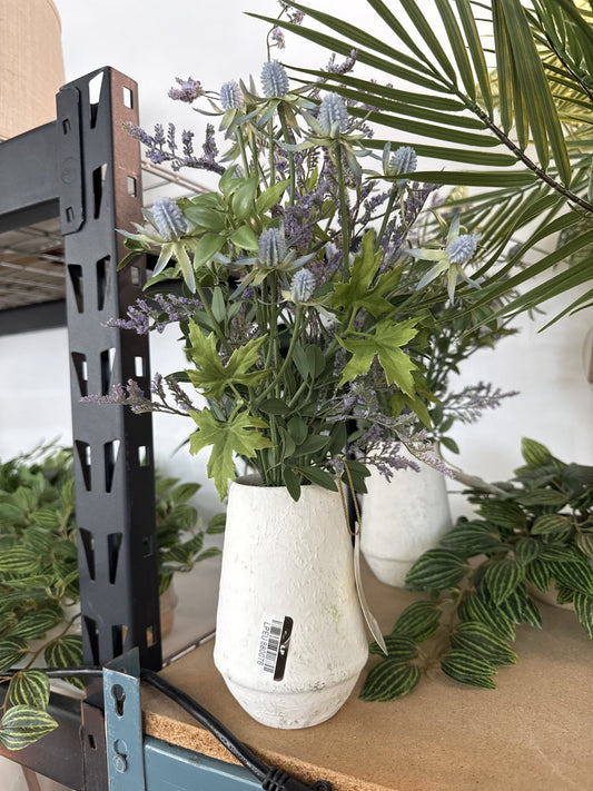 Thistle and Lavender Arrangement - Threshold: Indoor Ceramic Potted Faux Floral Decor