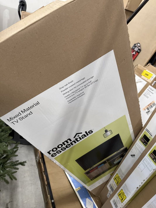 Mixed Material Tv Stand For Tvs Up To 54" Gray - Room Essentials™ : Target