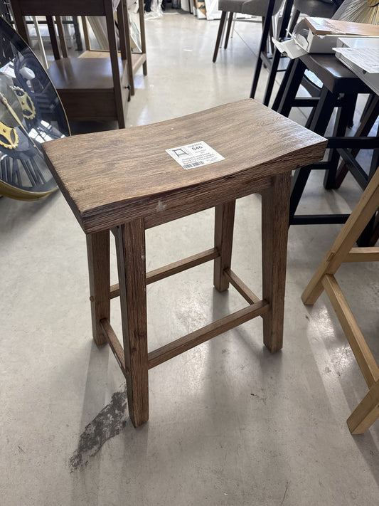 Halifax Farmhouse Wood Counter Height Barstool Brown - Threshold™: Rectangle, Backless, Hardwood Frame : Target