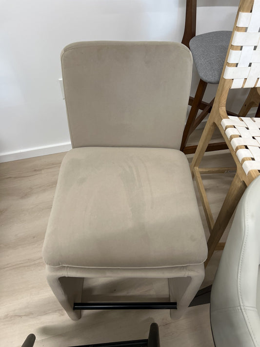 Safflower Sculptural Counter Height Barstool Dark Tan - Threshold™: Metal Frame, Upholstered, No Assembly : Target