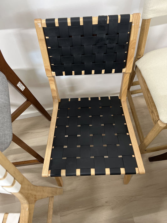Ceylon Woven Dining Chair Black/natural - Threshold™: Rubberwood Frame, Polyurethane Weave, 250lb Capacity : Target