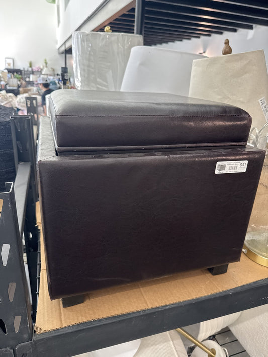 Tate Storage Ottoman Dark Brown - Baxton Studio: Compact Seating, Side Table, Non-marking Feet : Target