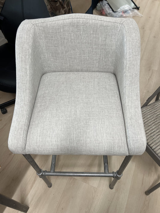 30" Dillon Barstool Silver/gray - Hillsdale Furniture: Industrial Design, Metal Frame, Padded Seat : Target