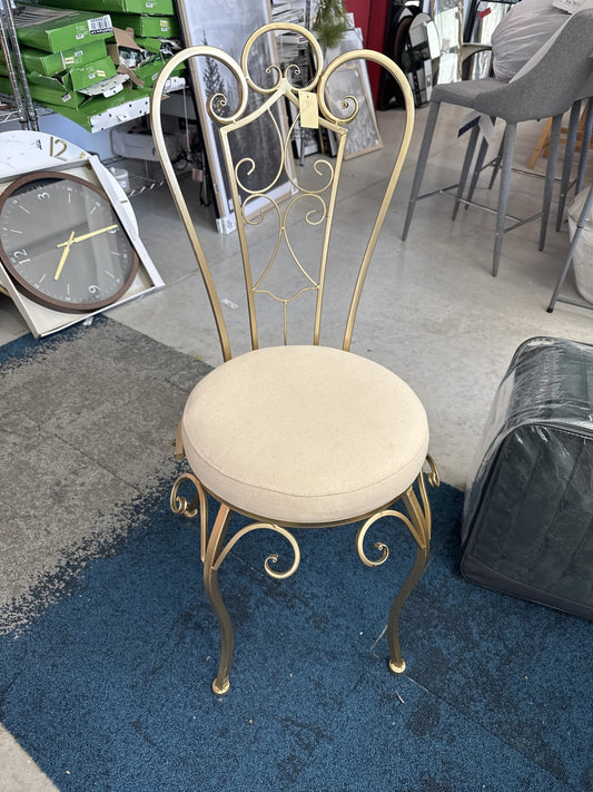 Folding Chair Gold - A&b Home: Upholstered Polyester, No Assembly, Metal Frame, Traditional Style : Target