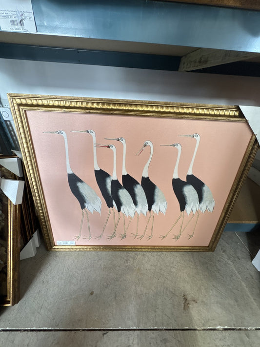 30"x 24" Stylized Bird Canvas Board Framed Art - Threshold