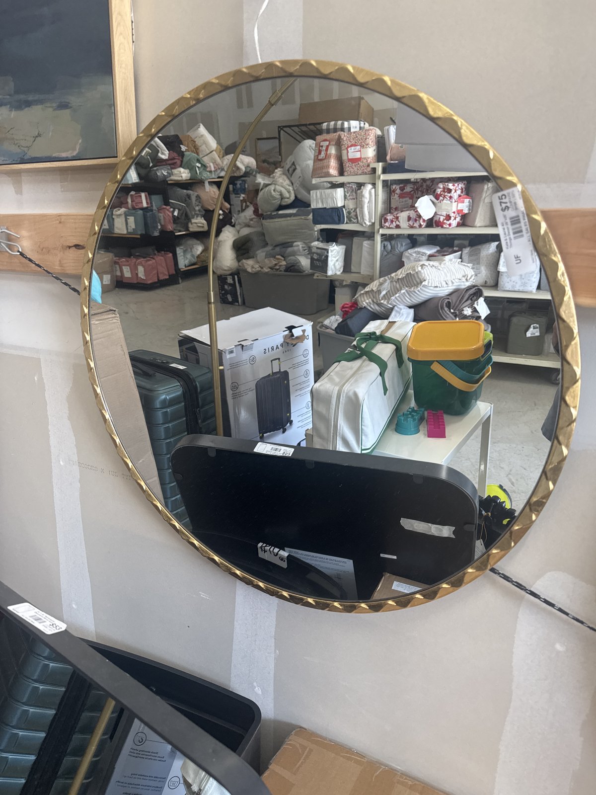 Kate & Laurel All Things Decor 26"x26" Sebecka Decorative Wall Mirror Gold