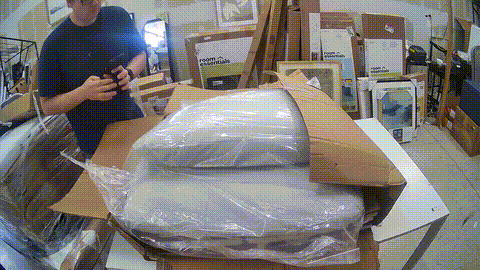 Metal Framed Sling Dorm Chair Off White - Room Essentials