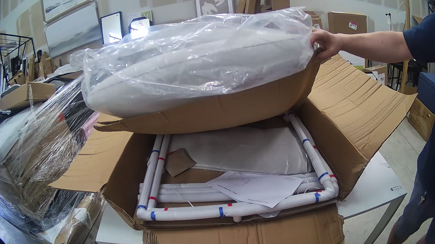 Metal Framed Sling Dorm Chair Off White - Room Essentials