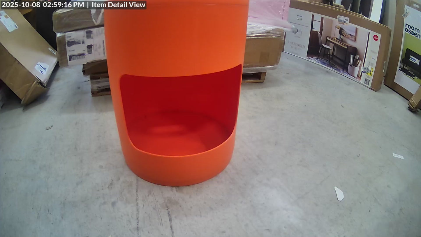 Stacking Dorm Side Table with Lid Orange - Room Essentials