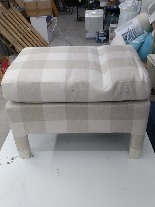 Bellfield Fully Upholstered Ottoman Checkered - Threshold designed with Studio McGee