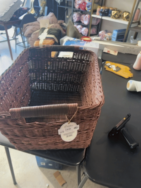 Rectangle Rattan Decorative Basket Dark Brown - Threshold™ Designed With Studio Mcgee: Fsc Certified Wicker Storage, Spot Clean : Target