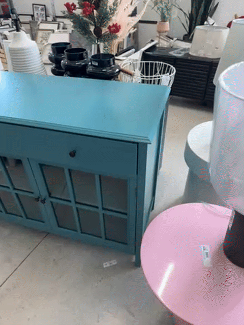 Windham 2 Door Accent Buffet, Cabinet with Shelves - Teal - Threshold